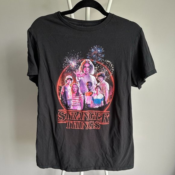 Netflix Other - 🧡 3/$15 - Stranger Things Black T-Shirt Medium